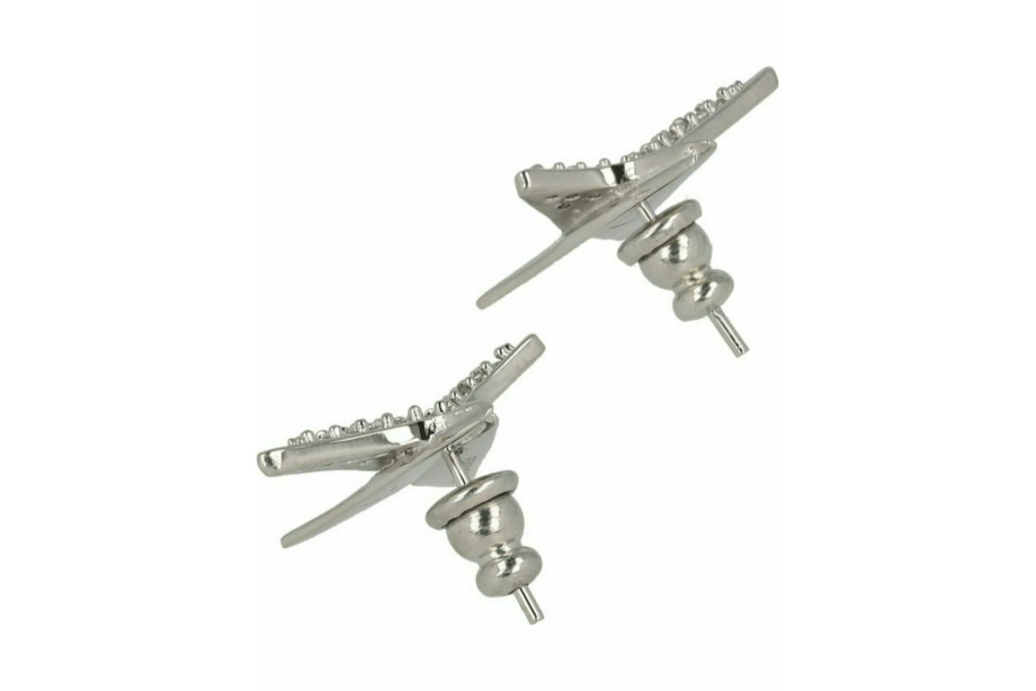 Ferragamo Crystal Embellished Star Earrings Silver