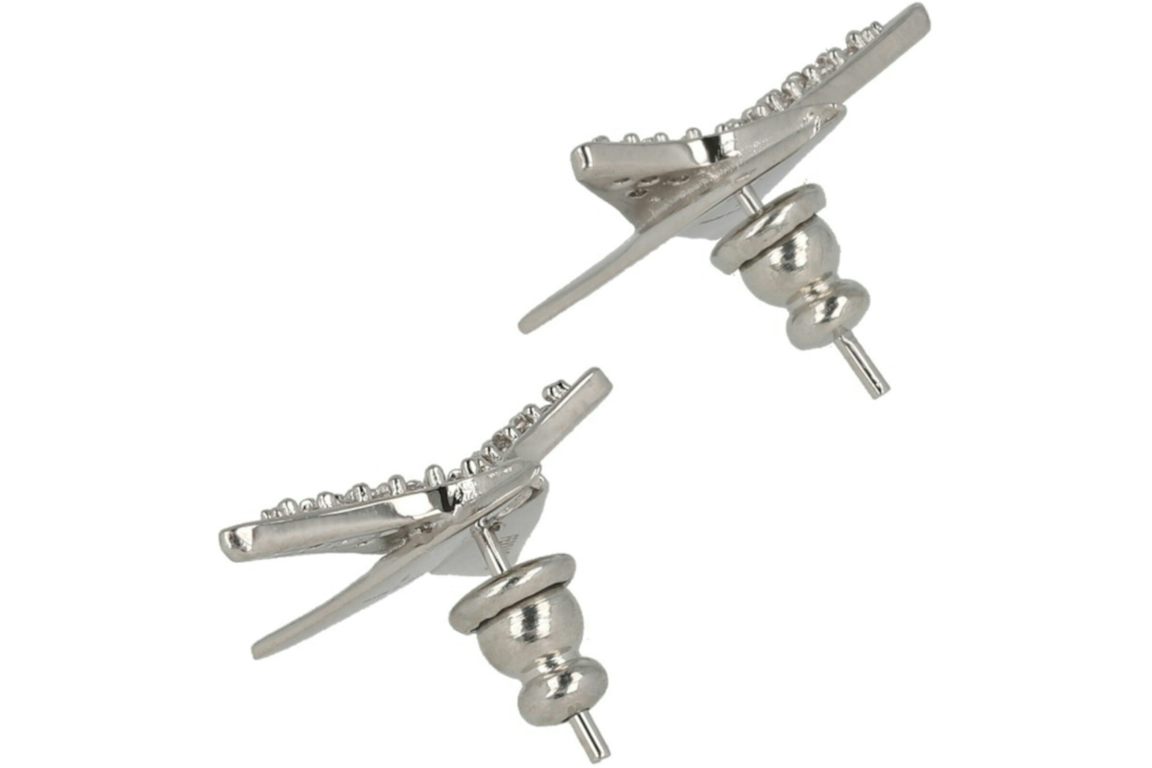 Ferragamo Crystal Embellished Star Earrings Silver